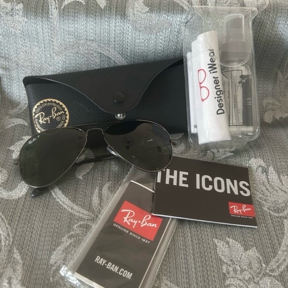 😎 BN Original packaging Ray Ban RB3025 Mental Aviator Unisex Sunglasses 🕶 - Picture 4 of 11